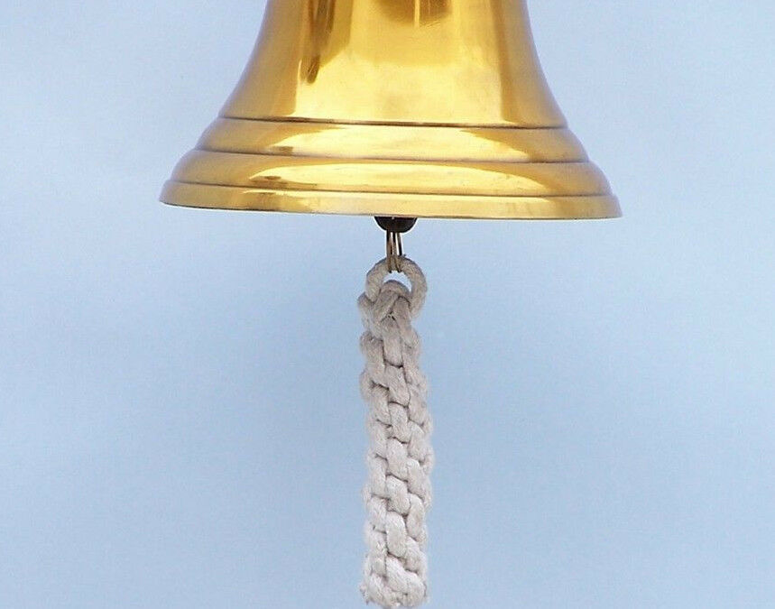 Vintage Nautical Ship Boat Bell Brass Decorative Wall Hanging Bell For Home Deco