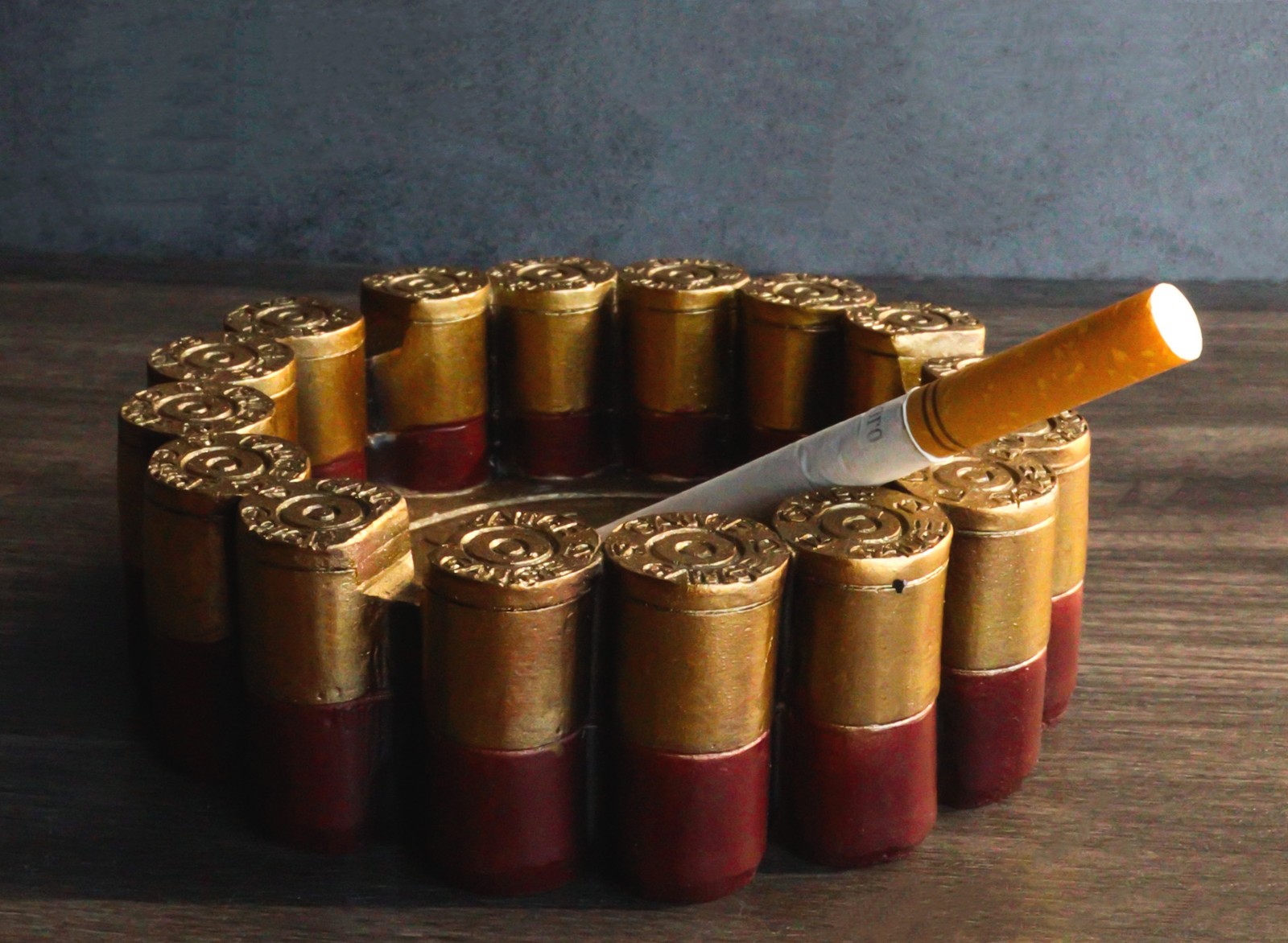 Ebros Wild Western 12 Gauge Shotgun Shell Round Cigarette Ashtray Figurine 4.5 Ebros Wild Western 12 Gauge Shotgun Shell Round Cigarette Ashtray Figurine 4.5