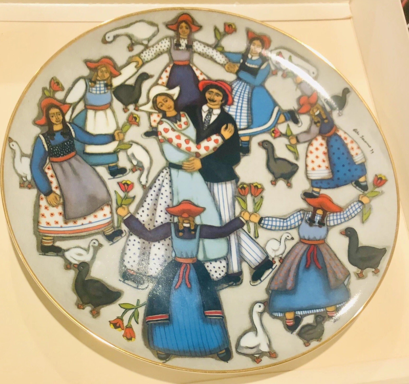 Vintage Elke Sommers Dutch Wedding Collector Plate Around the World NIB Vintage Elke Sommers Dutch Wedding Collector Plate Around the World NIB