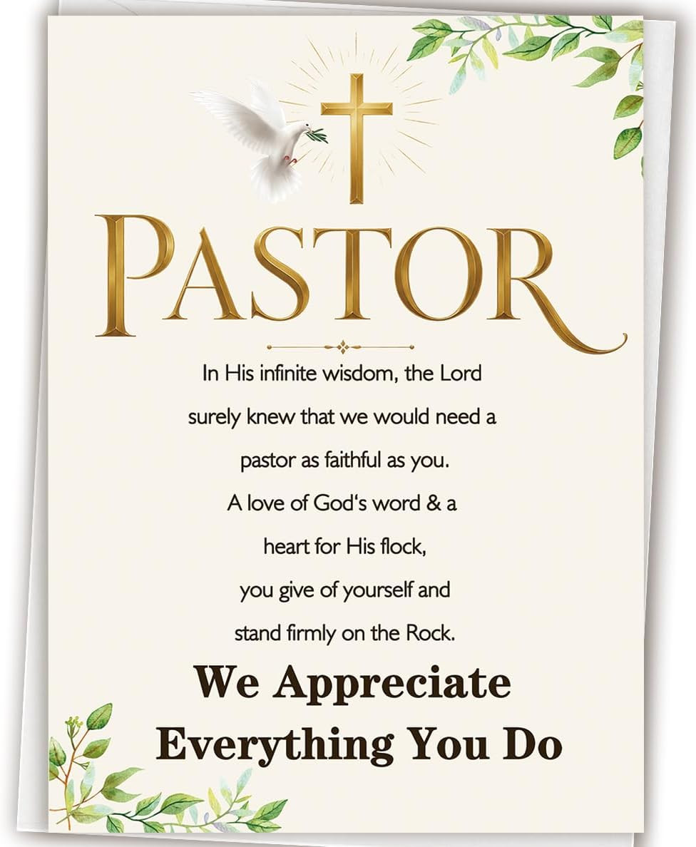 Christian Pastor Appreciation Card Gifts for Minister Church Leader Christian Pastor Appreciation Card Gifts for Minister Church Leader