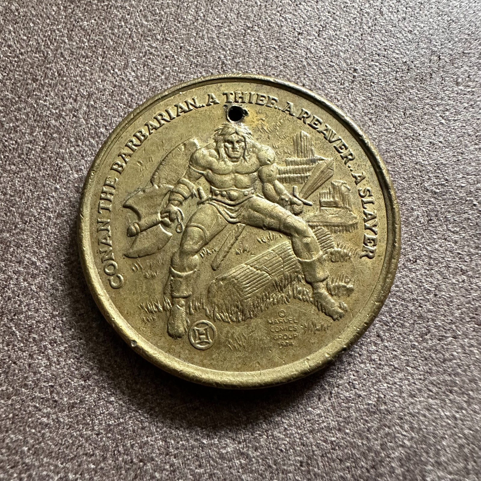 RARE VINTAGE CONAN THE BARBARIAN 1973 MARVEL COLLECTOR MEDALLION COIN #263