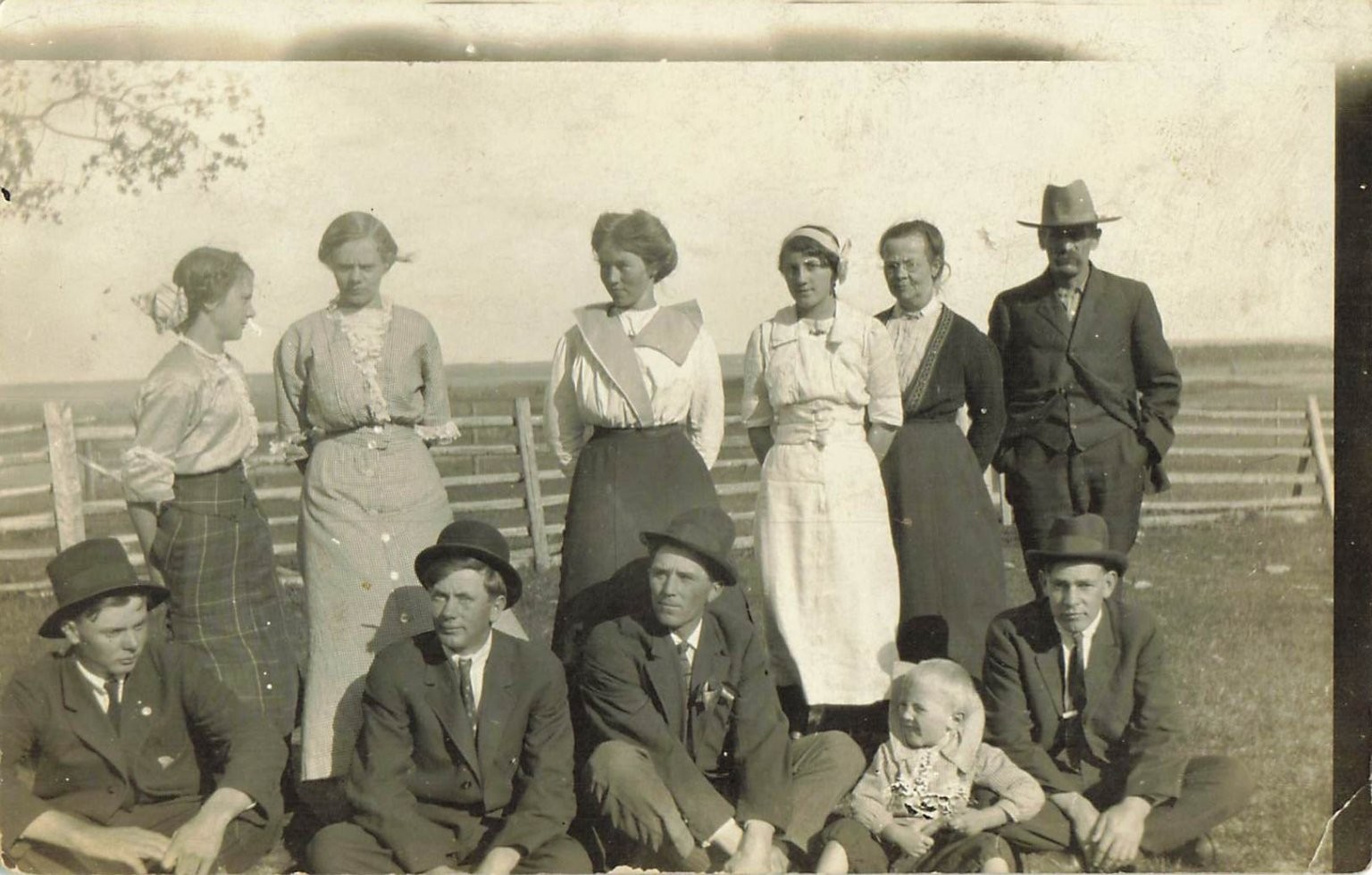 Early 1900s RPPC Postcard Large Family Group Portrait Made in Canada Early 1900s RPPC Postcard Large Family Group Portrait Made in Canada