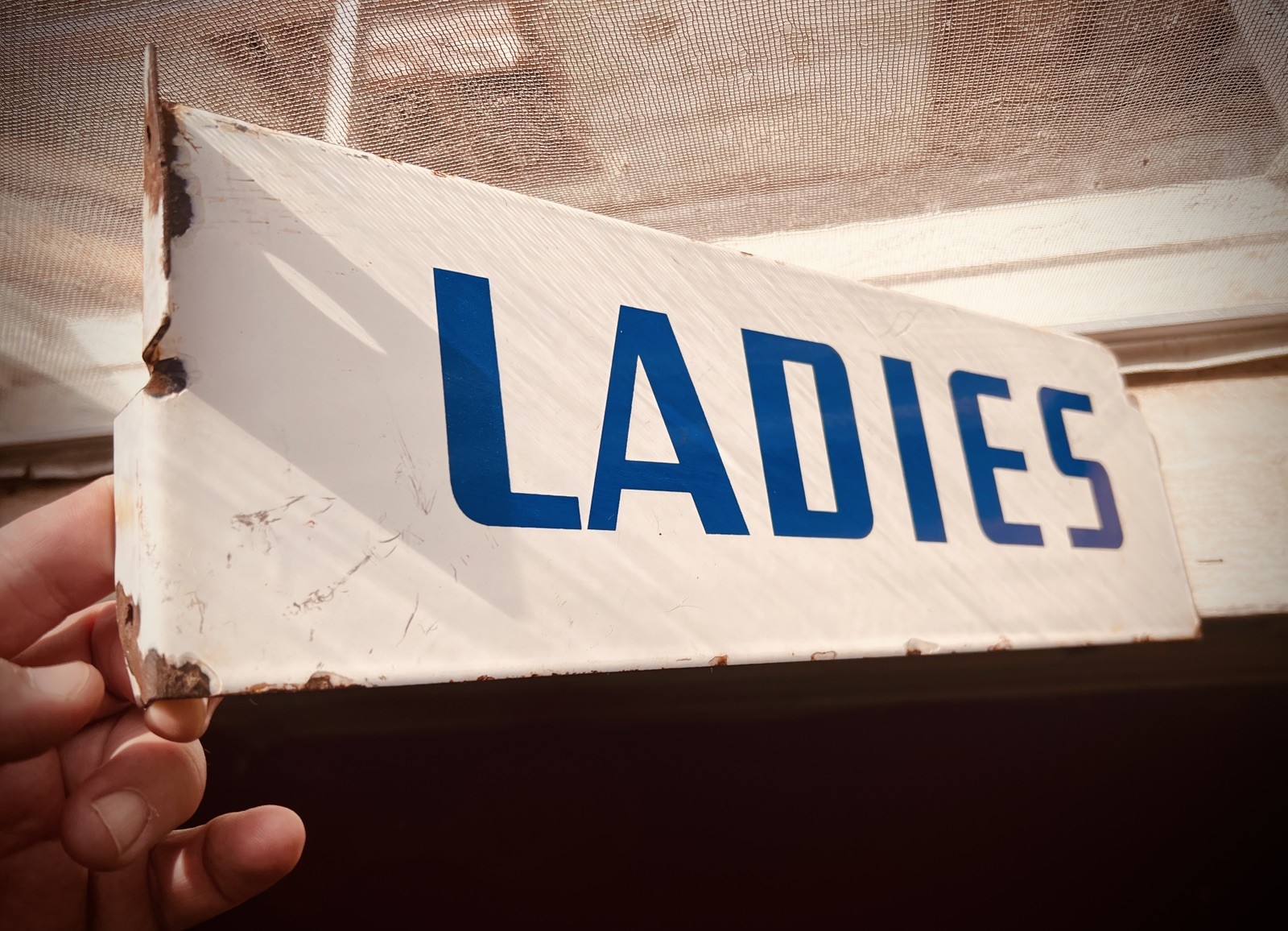 Historic Early 1930s “LADIES” Porcelain Sign