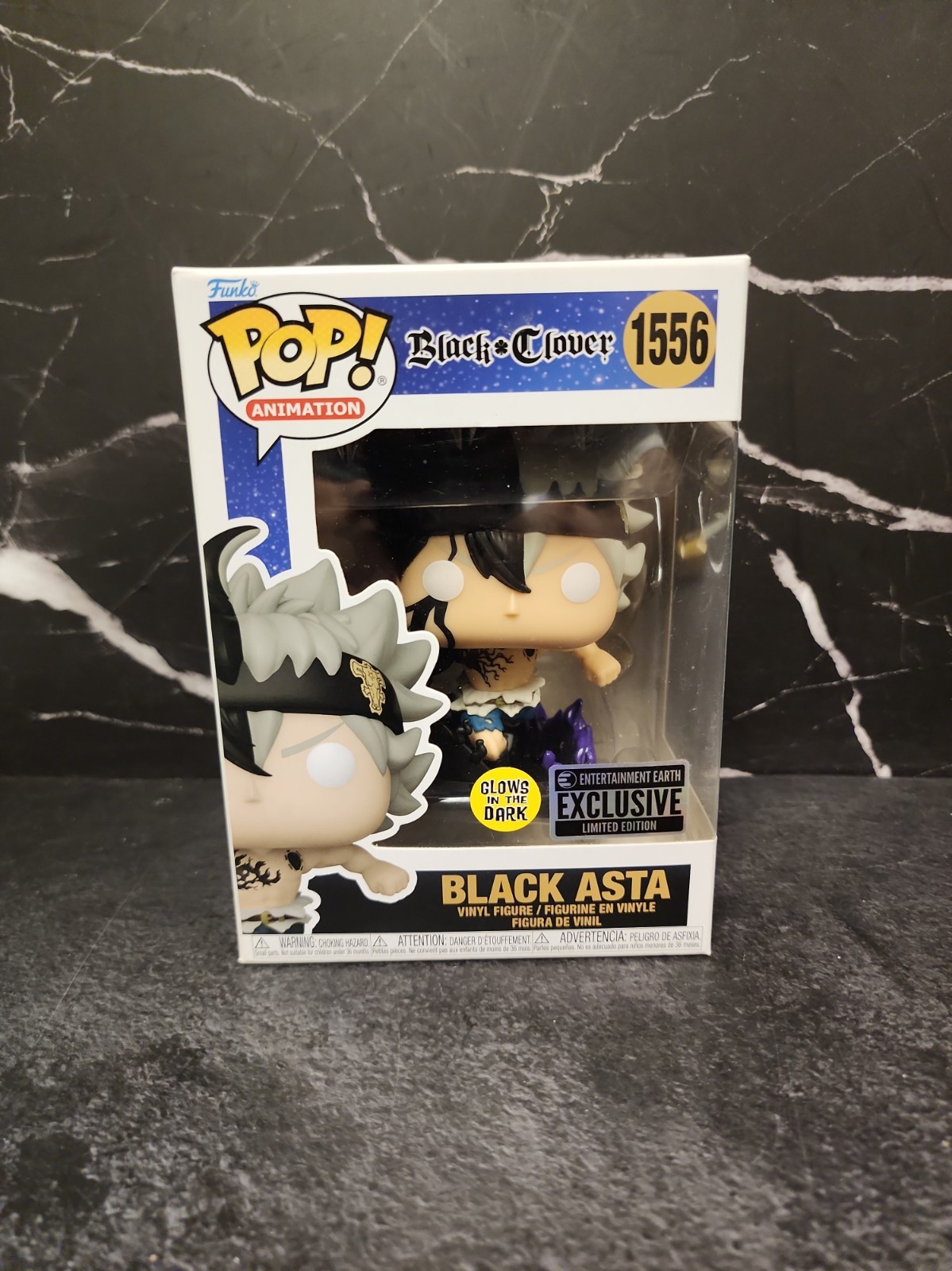 Funko Pop Animation Black Clover 1556 Black Asta GITD EE Exclusive Funko Pop Animation Black Clover 1556 Black Asta GITD EE Exclusive