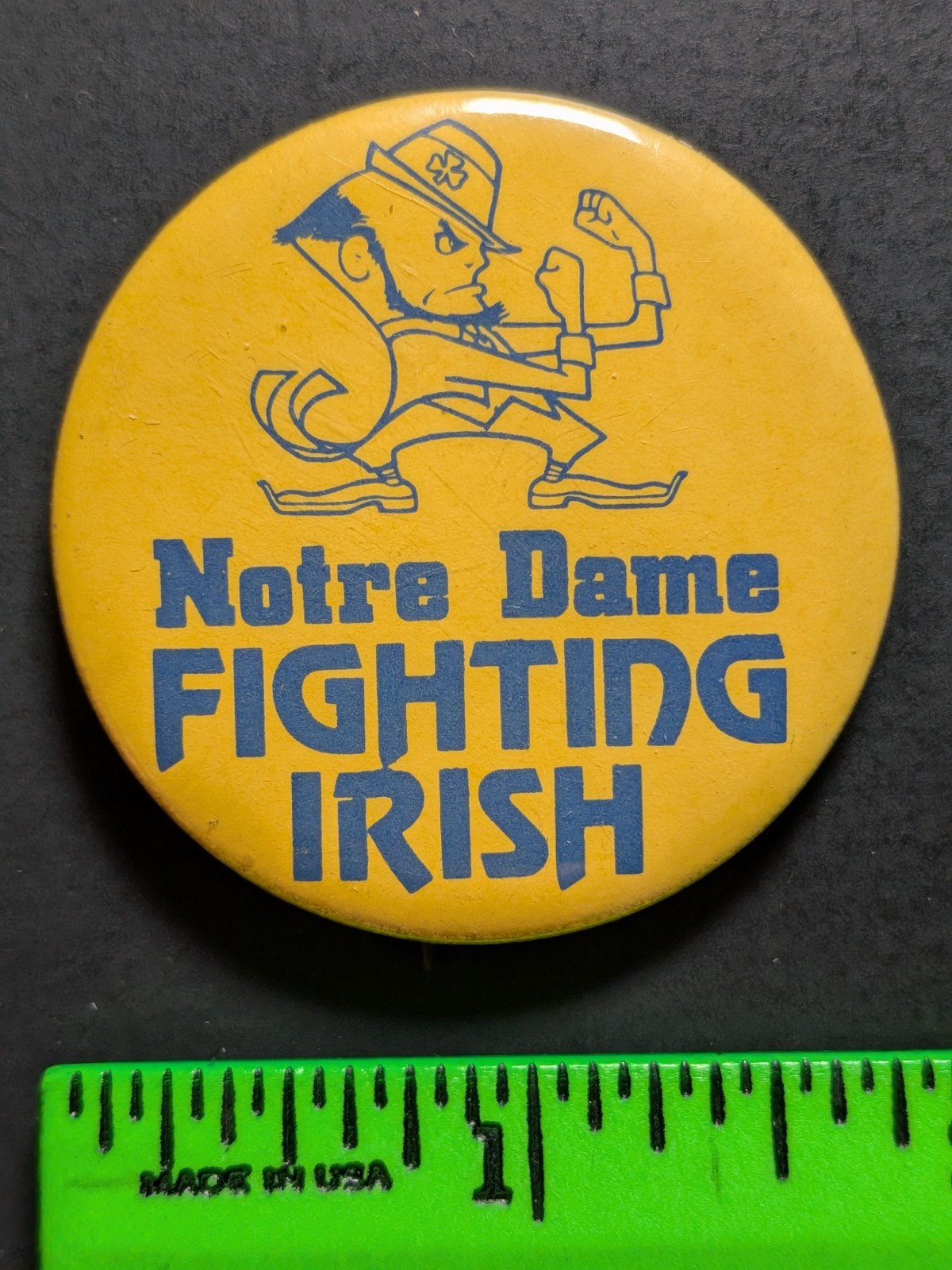 Vintage Notre Dame Fighting Irish Pinback Pin