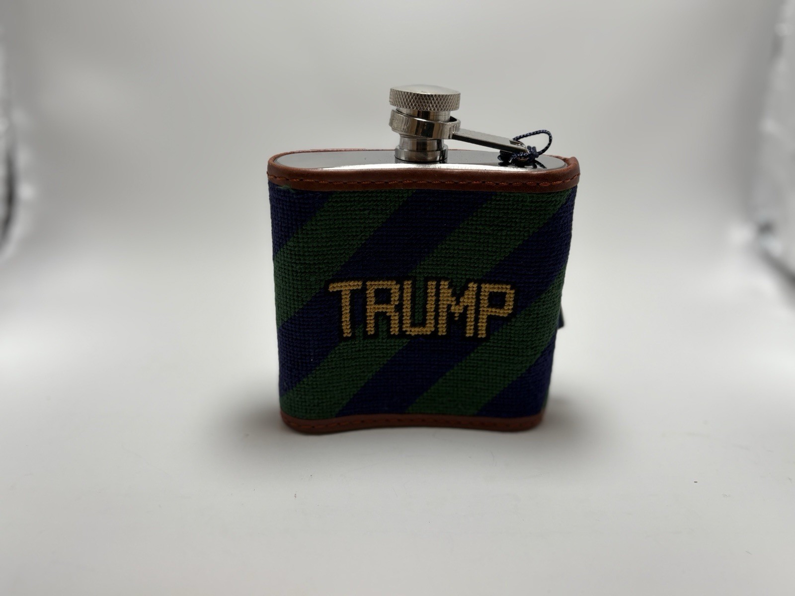 Limited Smathers & Branson Trump Needlepoint Flask – Brand New Box Limited Smathers & Branson Trump Needlepoint Flask – Brand New Box