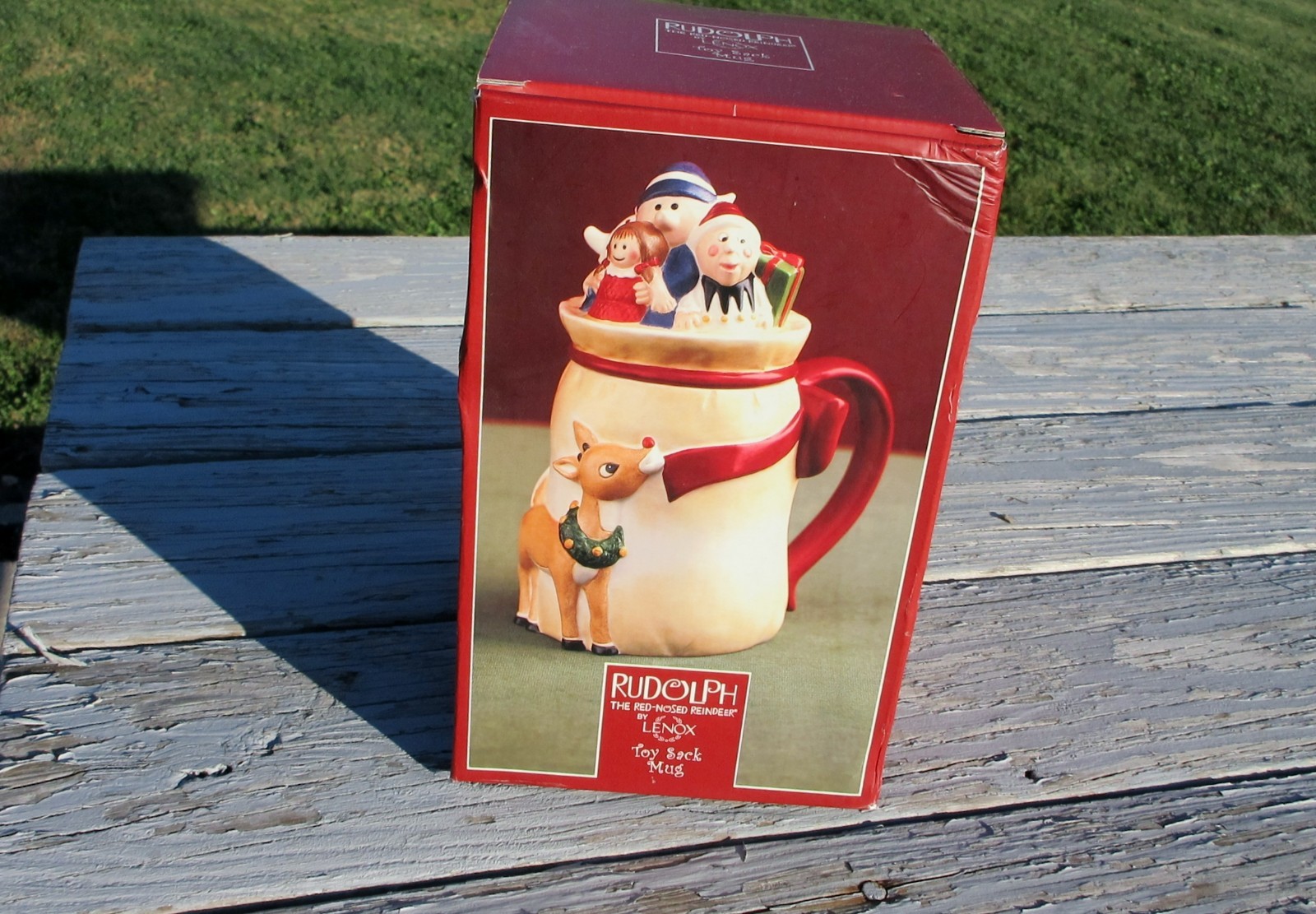 VTG LENOX Christmas Rudolph The Red-Nosed Reindeer Toy Sack Hot Chocolate Mug VTG LENOX Christmas Rudolph The Red-Nosed Reindeer Toy Sack Hot Chocolate Mug