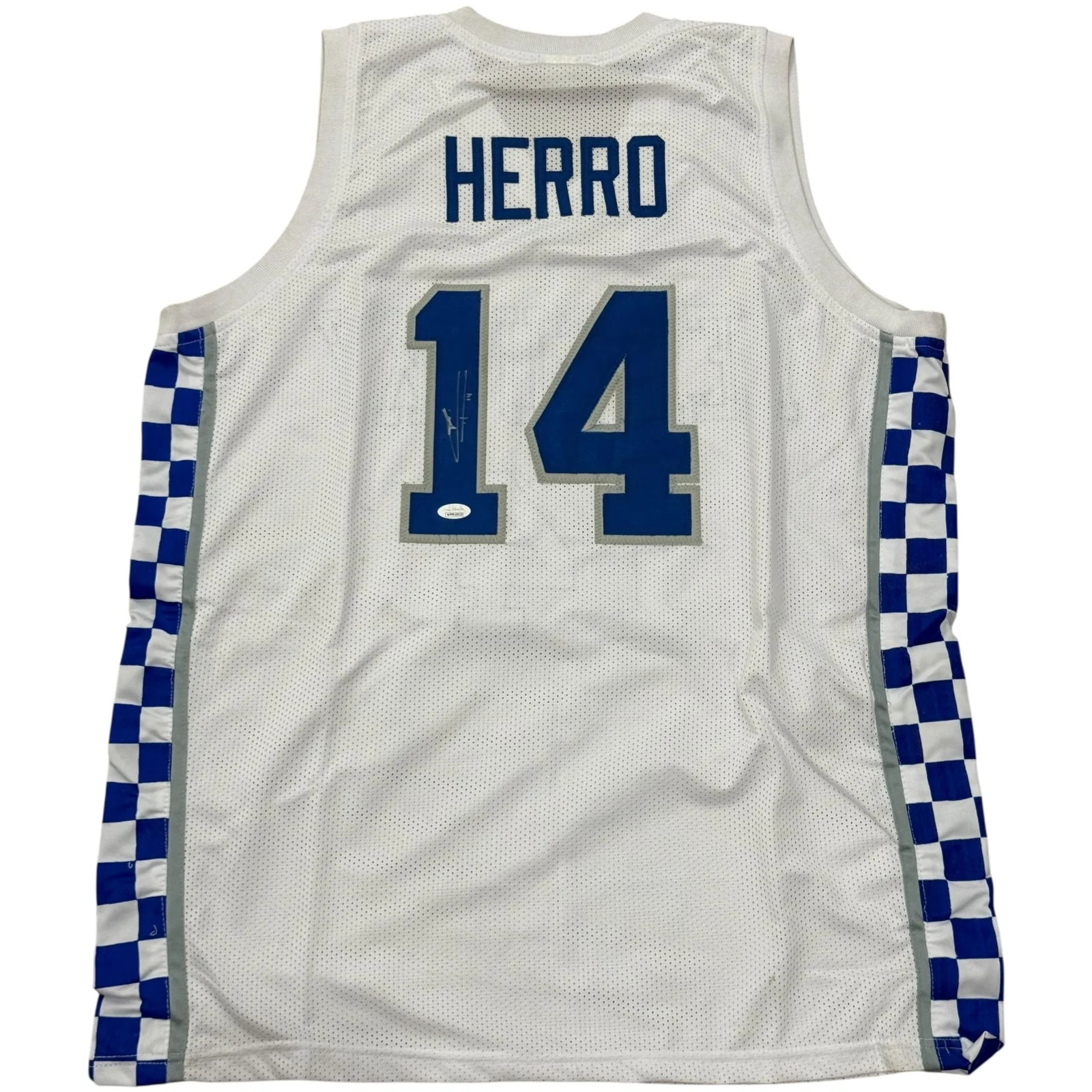 Tyler Herro Autographed Kentucky Wildcats (White #14) Custom Jersey - JSA Tyler Herro Autographed Kentucky Wildcats (White #14) Custom Jersey - JSA