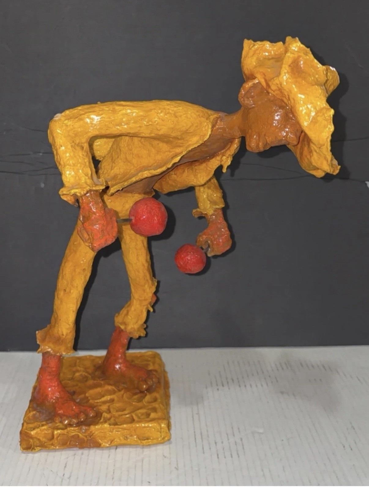 Vintage Mexican Cartoneria Mariachi Charro Maracas Folk Art Sculpture Large 14\