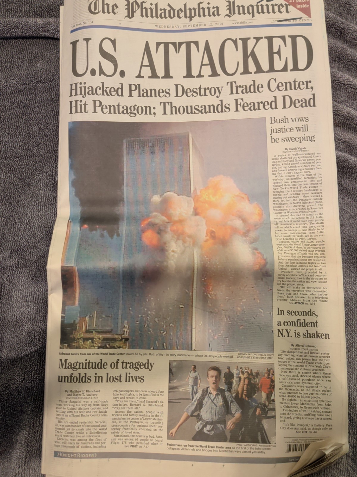 The Philadelphia Inquirer September 12th 2001 The Philadelphia Inquirer September 12th 2001