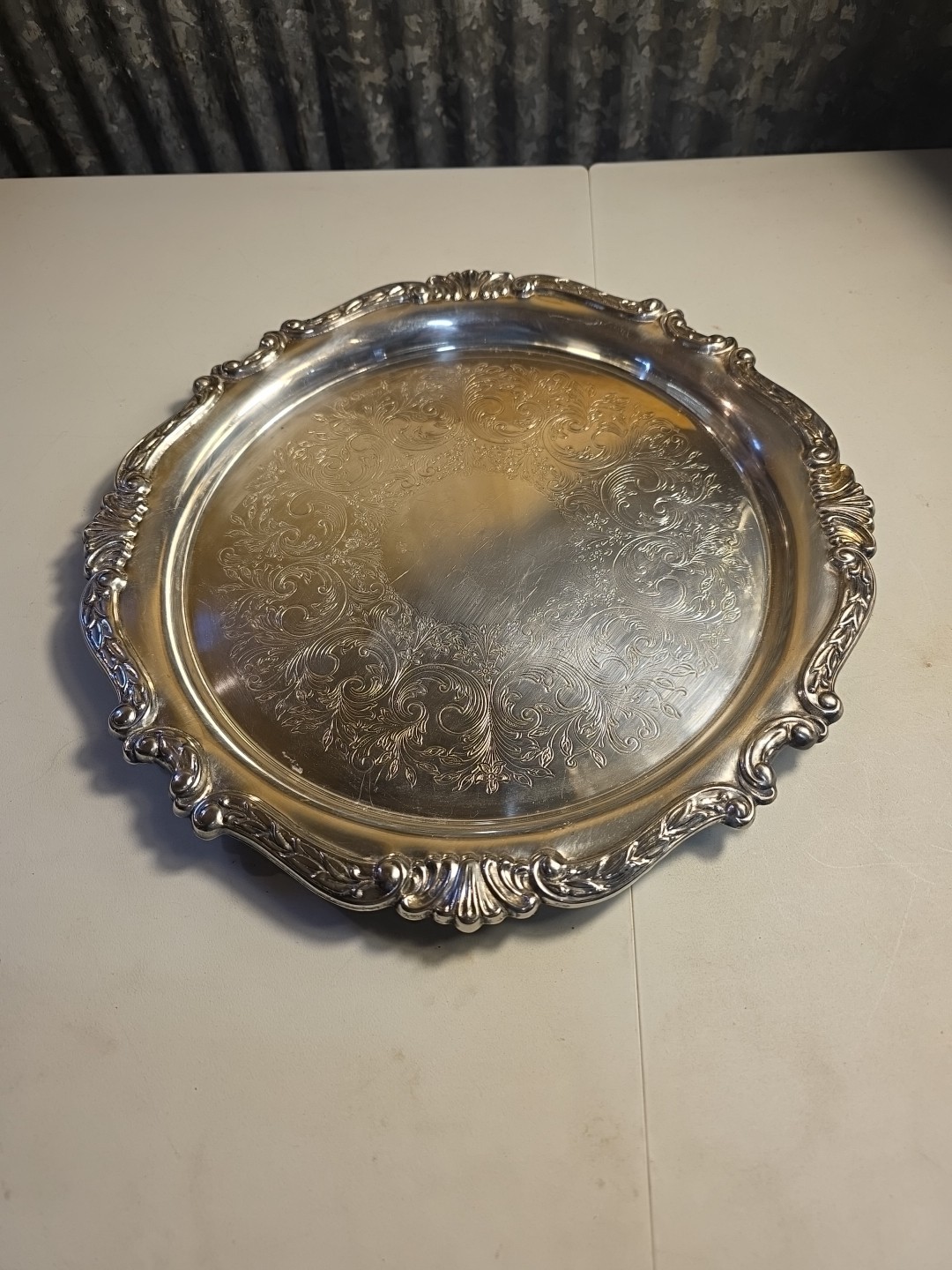 Heavy Silverplated Serving Tray, Sheridan, Taunton Silver smiths, Vtg E.p. Brass Heavy Silverplated Serving Tray, Sheridan, Taunton Silver smiths, Vtg E.p. Brass