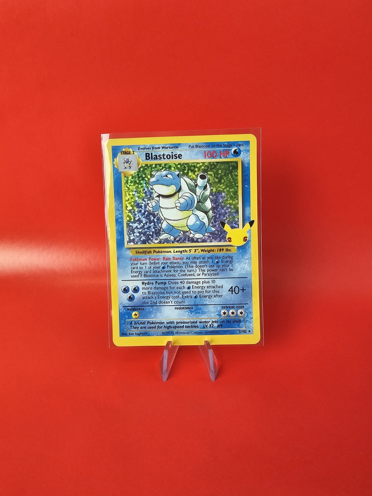 Pokemon TCG Blastoise 2/102 Celebrations Classic Collection Holo English