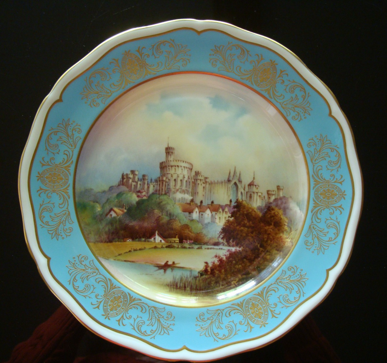 Aynsley WINDSOR CASTLE Handpainted Signed by T. Shaw, 10 1/2\ Aynsley WINDSOR CASTLE Handpainted Signed by T. Shaw, 10 1/2\