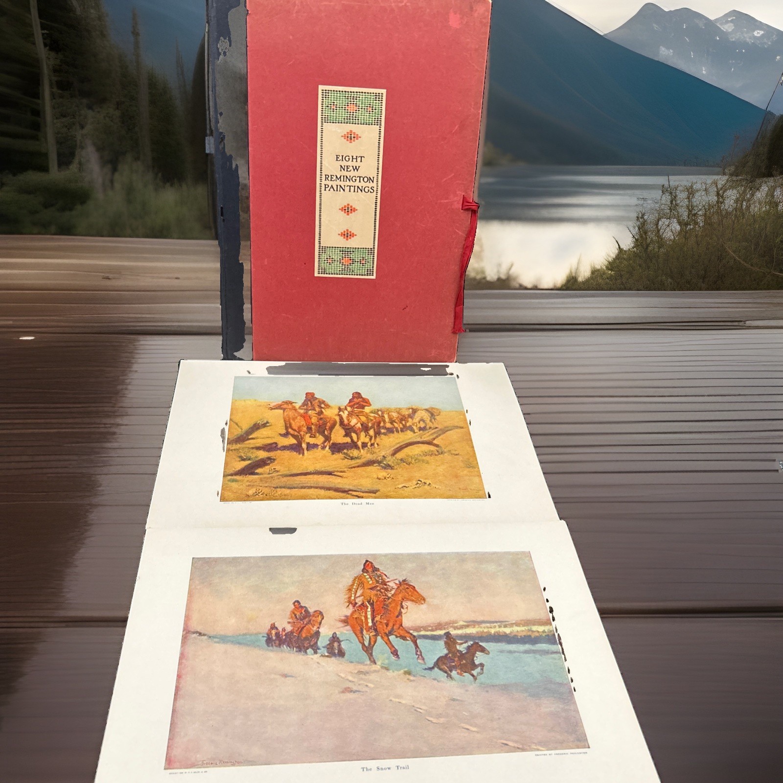 Frederic Remington Western Americana Art Prints Portfolio of Eight Paintings1909 Frederic Remington Western Americana Art Prints Portfolio of Eight Paintings1909