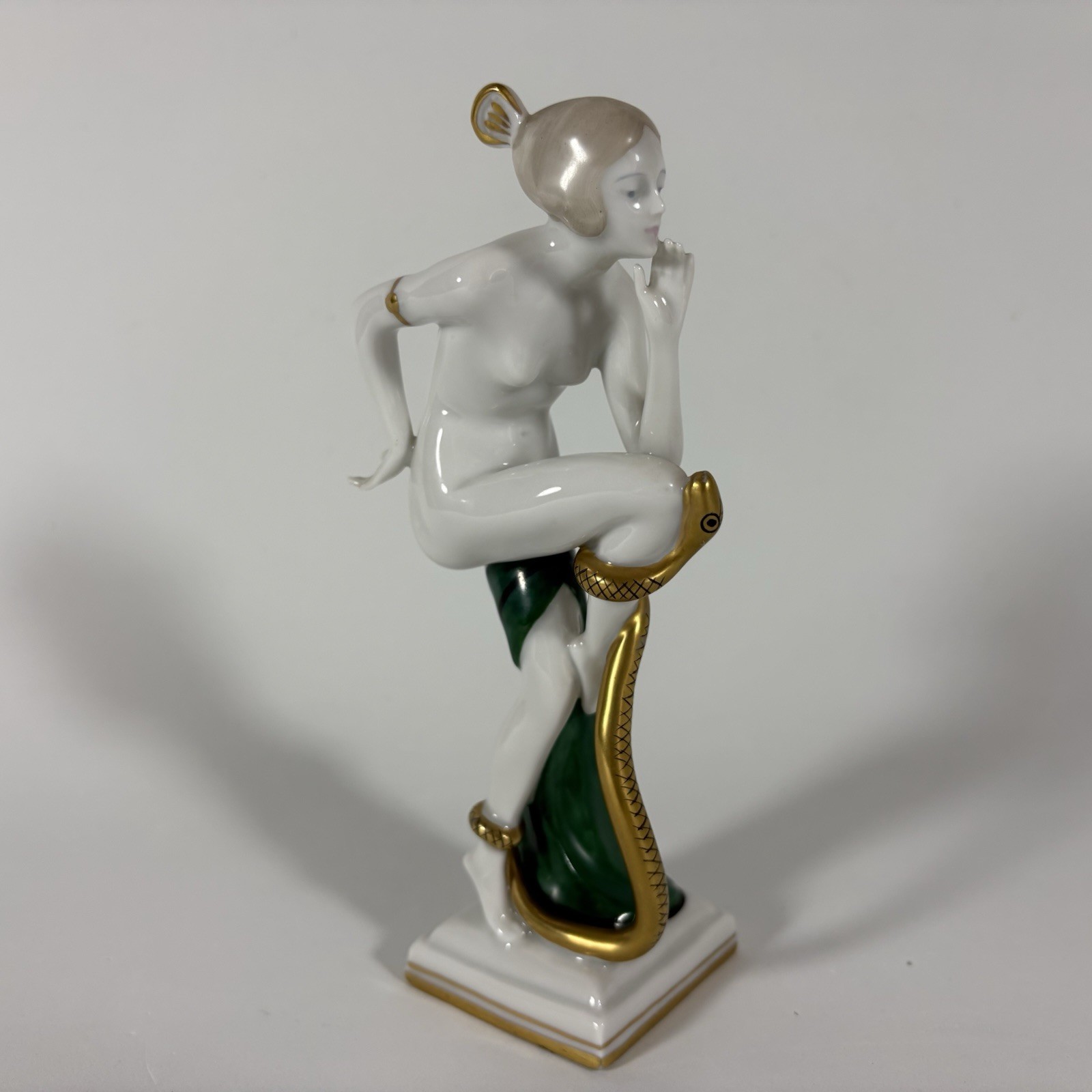 RARE Vintage Galluba & Hofmann Art Deco Nude Snake Dancer Figurine, 6\ RARE Vintage Galluba & Hofmann Art Deco Nude Snake Dancer Figurine, 6\