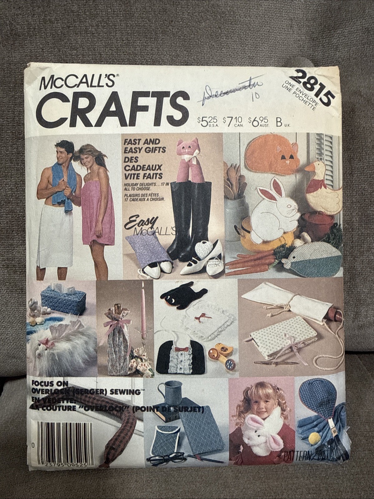 Vintage McCall’s 2815 Crafts Gift Sewing Pattern 17 Projects UNCUT Easy