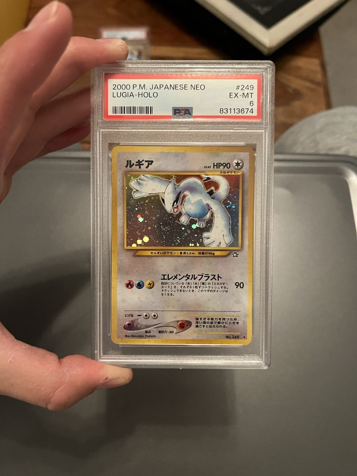 Pokémon TCG Lugia Neo Genesis Holo Card #249 PSA 6 WOTC 2000