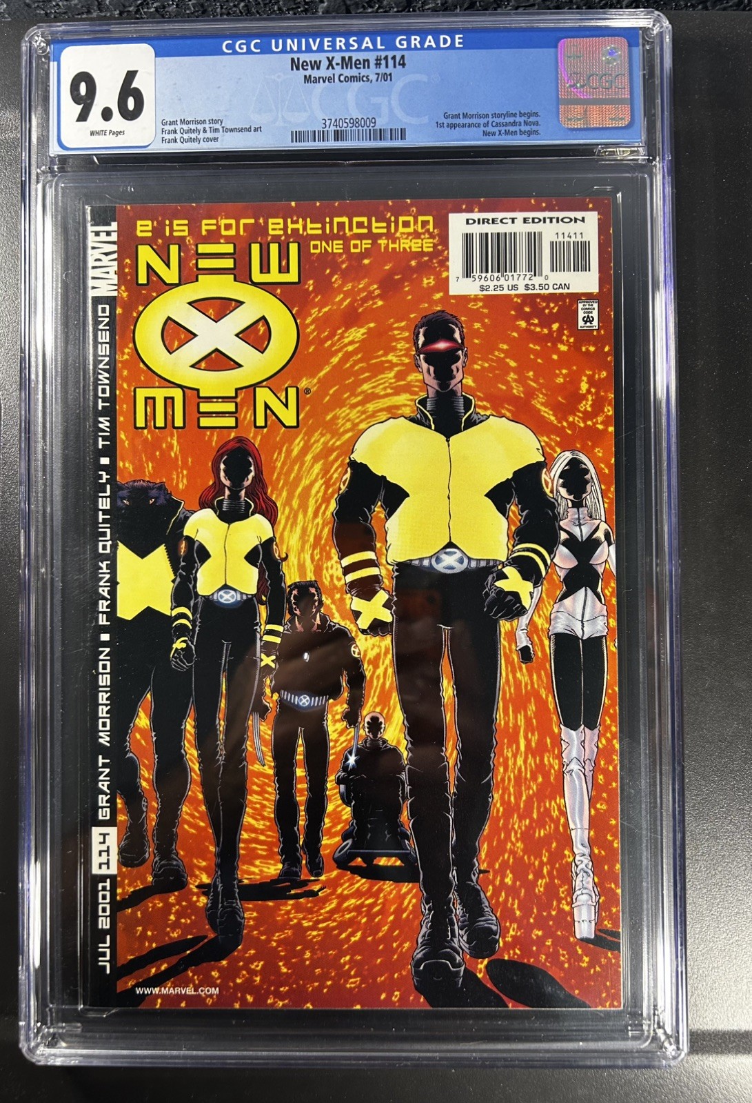 New X-Men# 114 CGC 9.6 White pages - First Cassandra Nova -Grant Morrison 2001 New X-Men# 114 CGC 9.6 White pages - First Cassandra Nova -Grant Morrison 2001