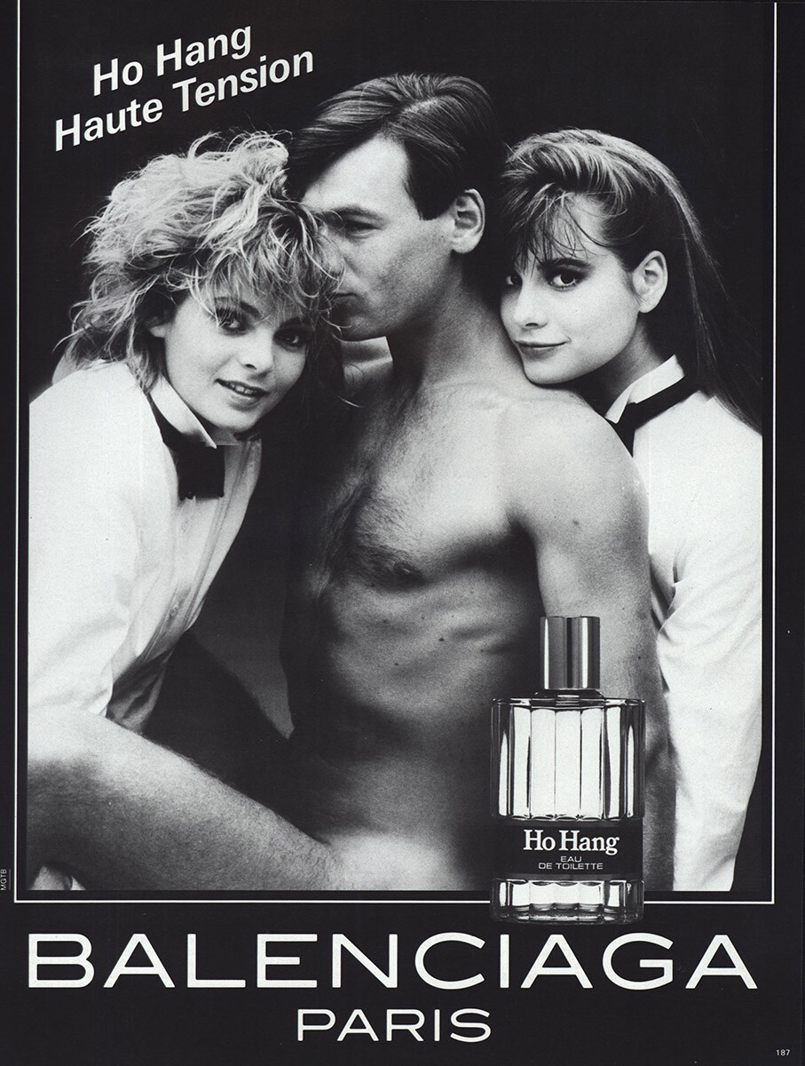 1984 Balenciaga: Ho Hang Haute Tension Paris Vintage Print Ad 1984 Balenciaga: Ho Hang Haute Tension Paris Vintage Print Ad