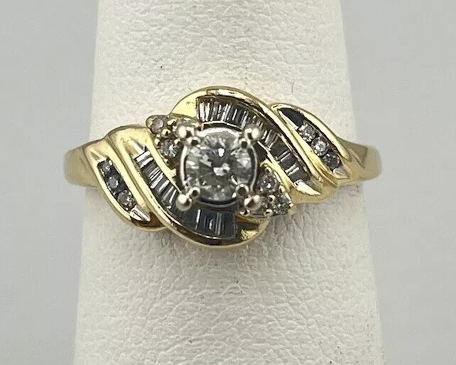 2Ct Round Cut Lab Created Diamond 14K Yellow Gold Plated Women's Engagement Ring