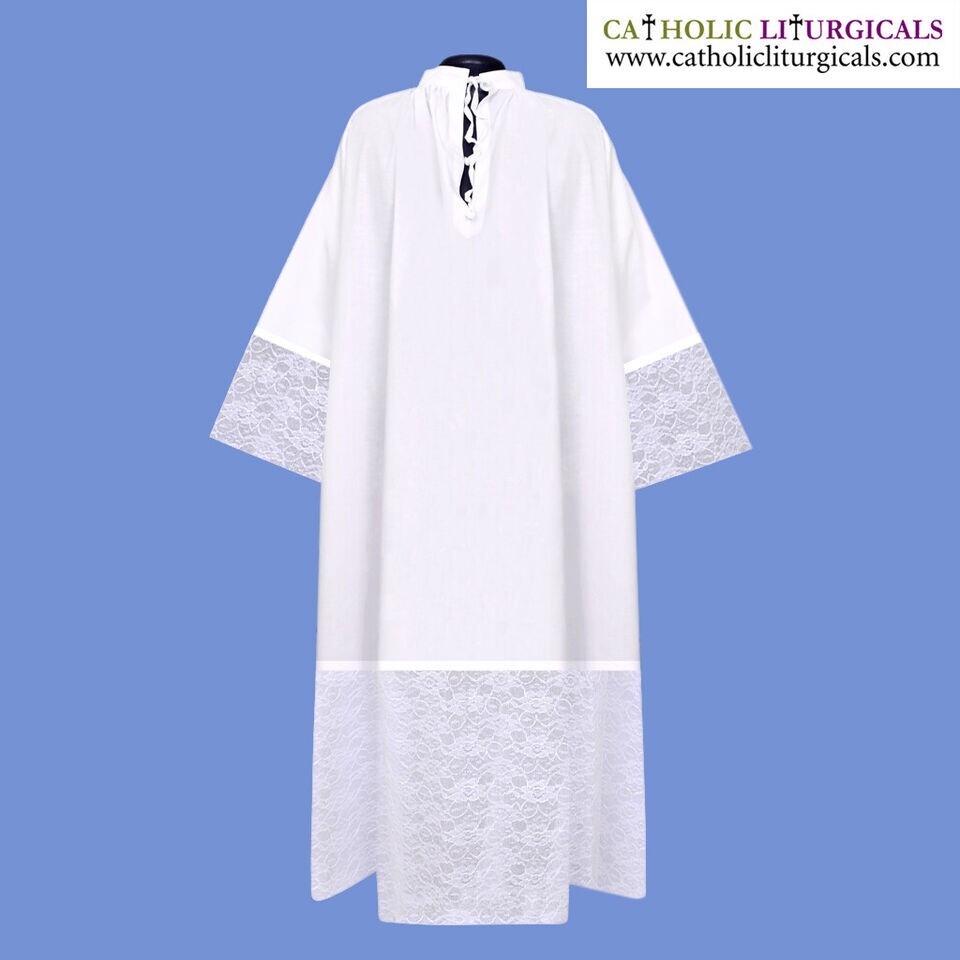 NEW Traditional White Alb with Lace, Cotton Alb with Lace NEW Traditional White Alb with Lace, Cotton Alb with Lace