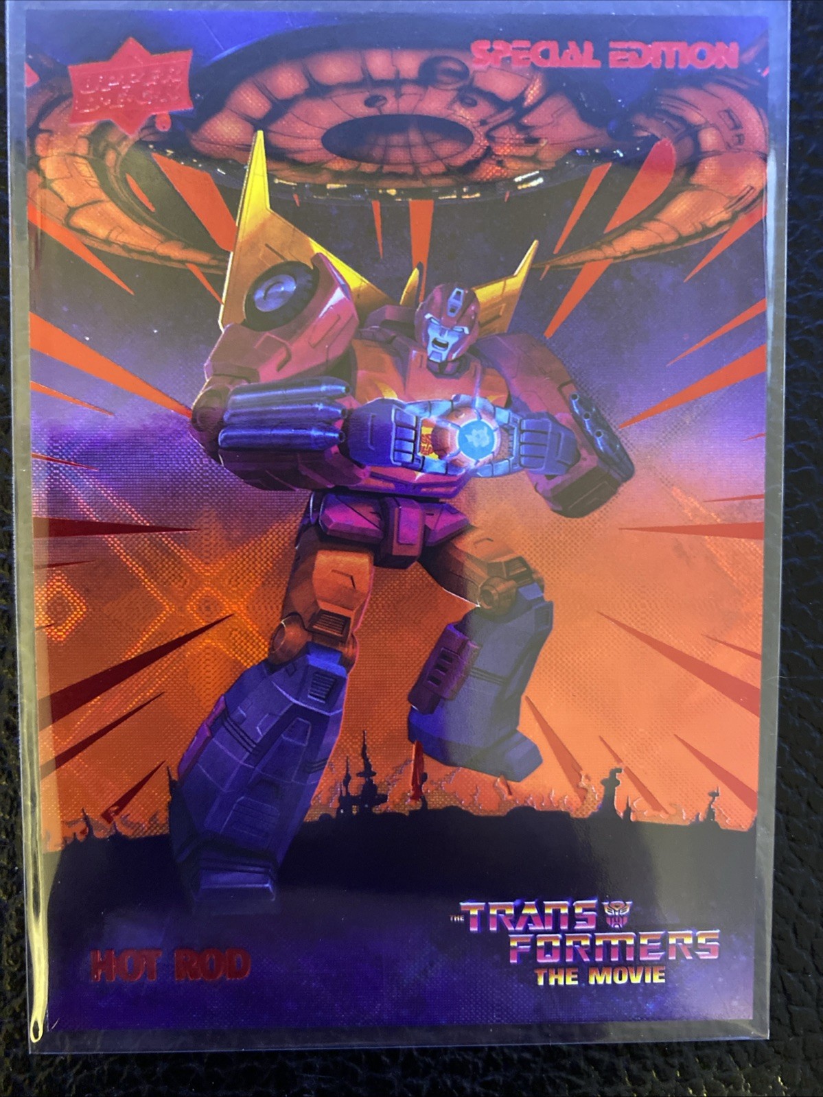 2026 Upper Deck Transformers the Movie 40th Hot Rod Anniversary RED FOIL /1986 2026 Upper Deck Transformers the Movie 40th Hot Rod Anniversary RED FOIL /1986