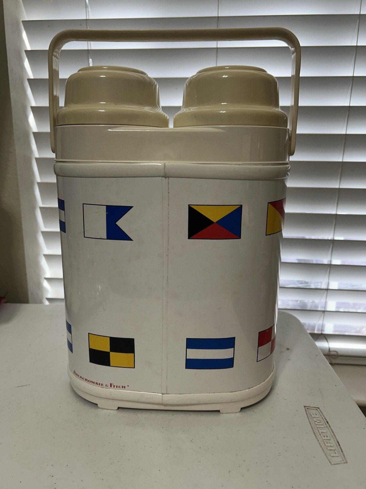 Abercrombie And Fitch Nautical Signal Flag Twin Beverage Server- Vintage Collect Abercrombie And Fitch Nautical Signal Flag Twin Beverage Server- Vintage Collect
