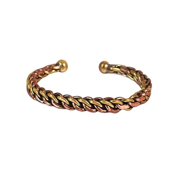 Pure Copper & Brass Adjustable Kada | Bangle for Men and Women | 
