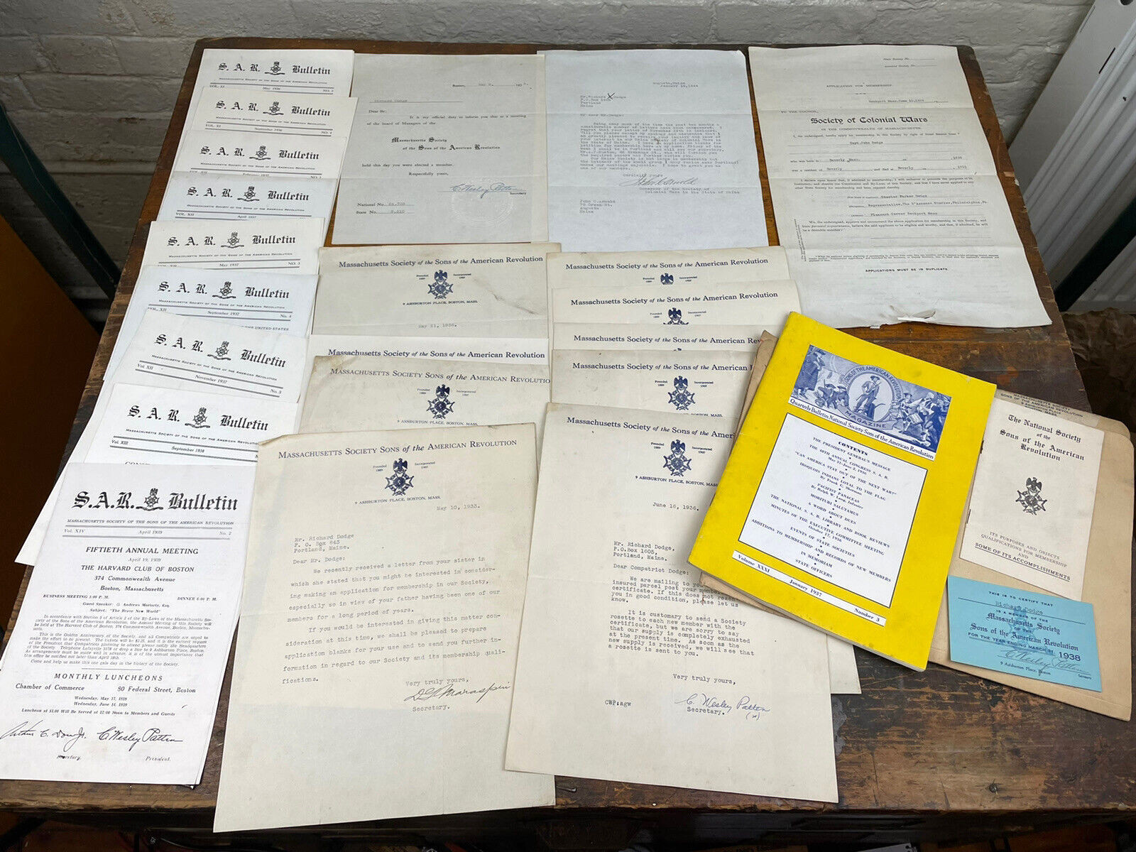 1930's S.A.R. & S.C.W Archives ~ Revolutionary War Capt. John Dodge, Beverly MA