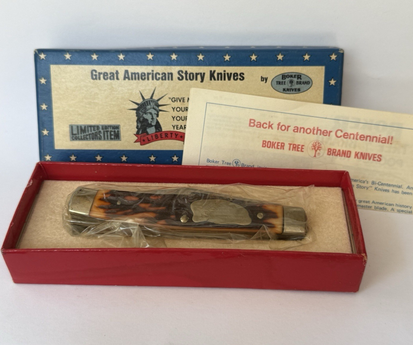 NOS* Boker Great American Story Knives LIBERTY Knife Original Condition READ