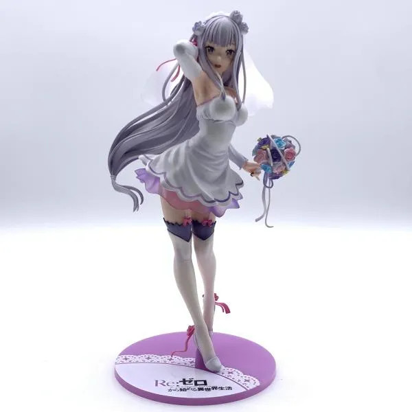 Re:Zero Emilia Wedding Ver. 1/7 Scale Figure Good Smile Company Used No Box
