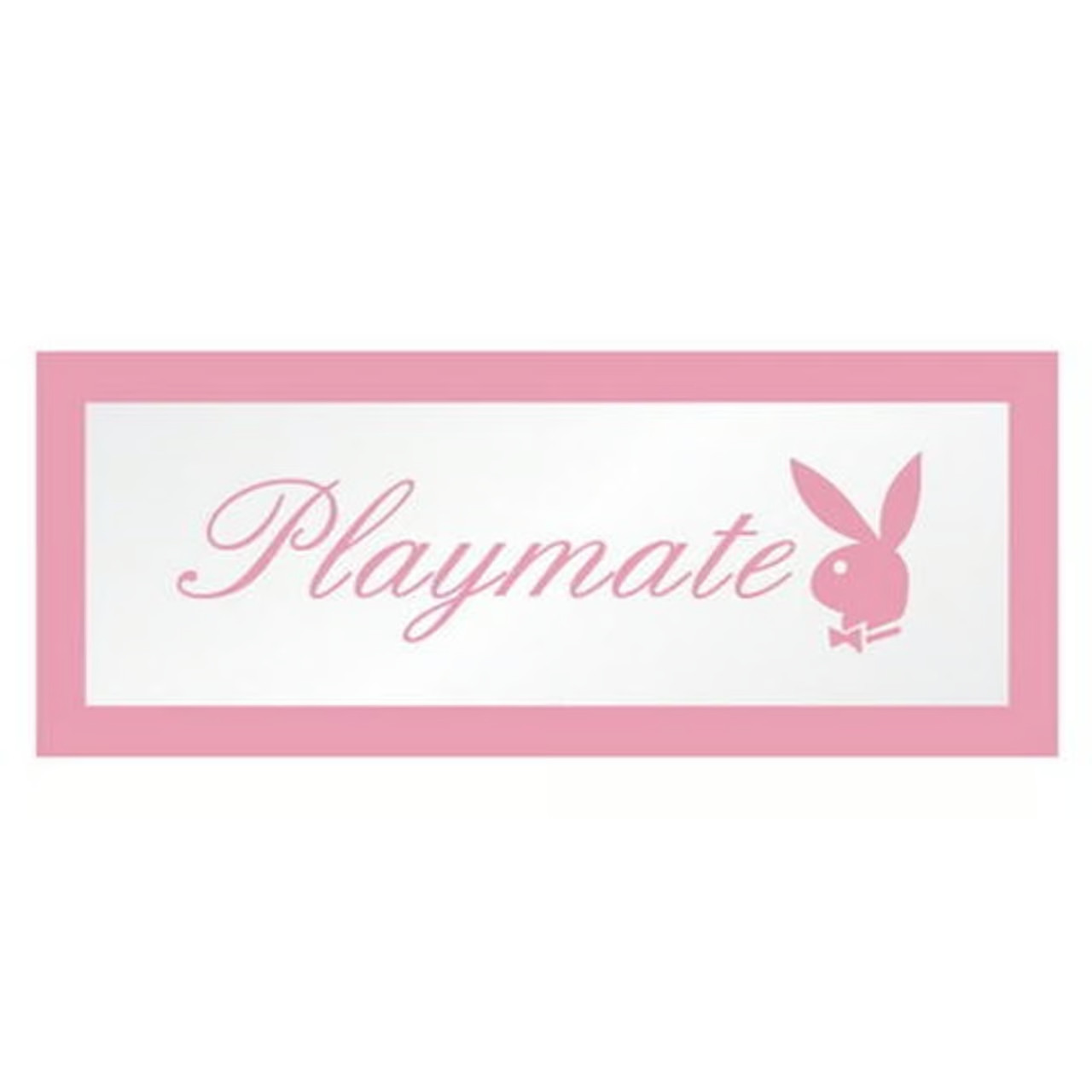 VERY RARE Playboy Bunny / Playmate Pink Glass Bar Pub Mirror OOP #PB1915 VINTAGE
