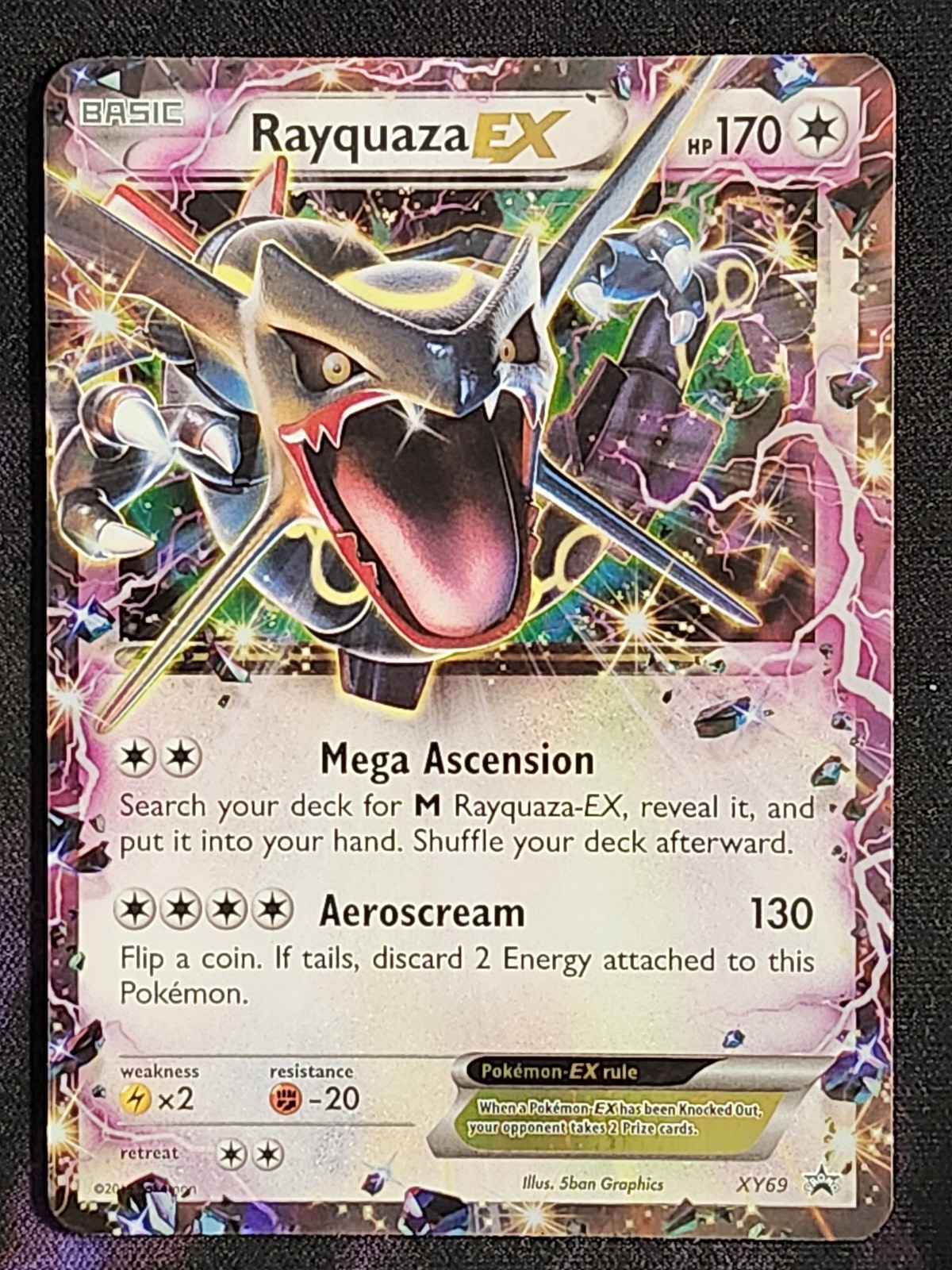 Pokemon Rayquaza EX XY69 (LP) Black Star Promo BSP Pokemon Rayquaza EX XY69 (LP) Black Star Promo BSP