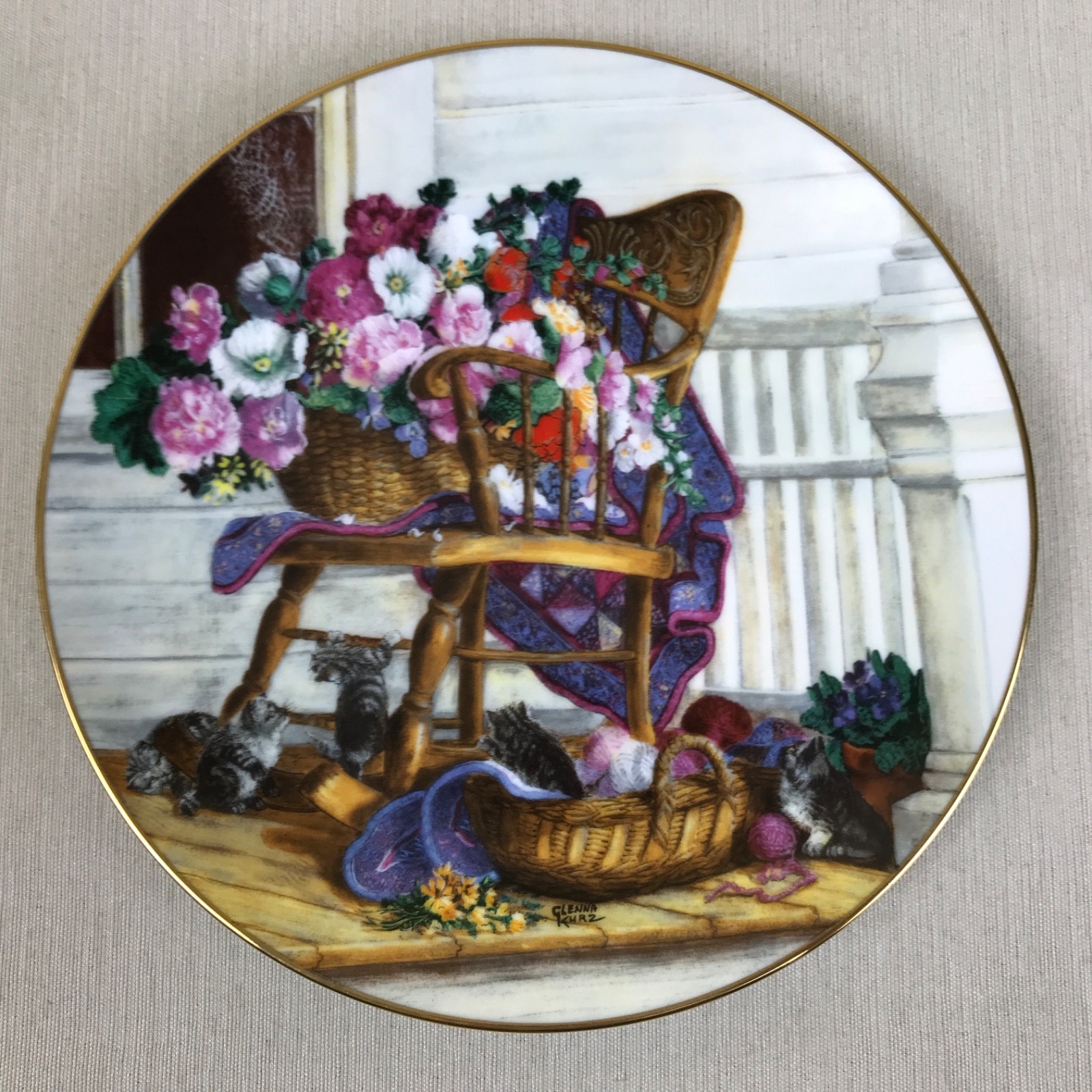NATURE\'S BOUNTY #6 Grandma\'s Garden Series Plate, W. S. George 1991, Glenna Kurz NATURE\'S BOUNTY #6 Grandma\'s Garden Series Plate, W. S. George 1991, Glenna Kurz