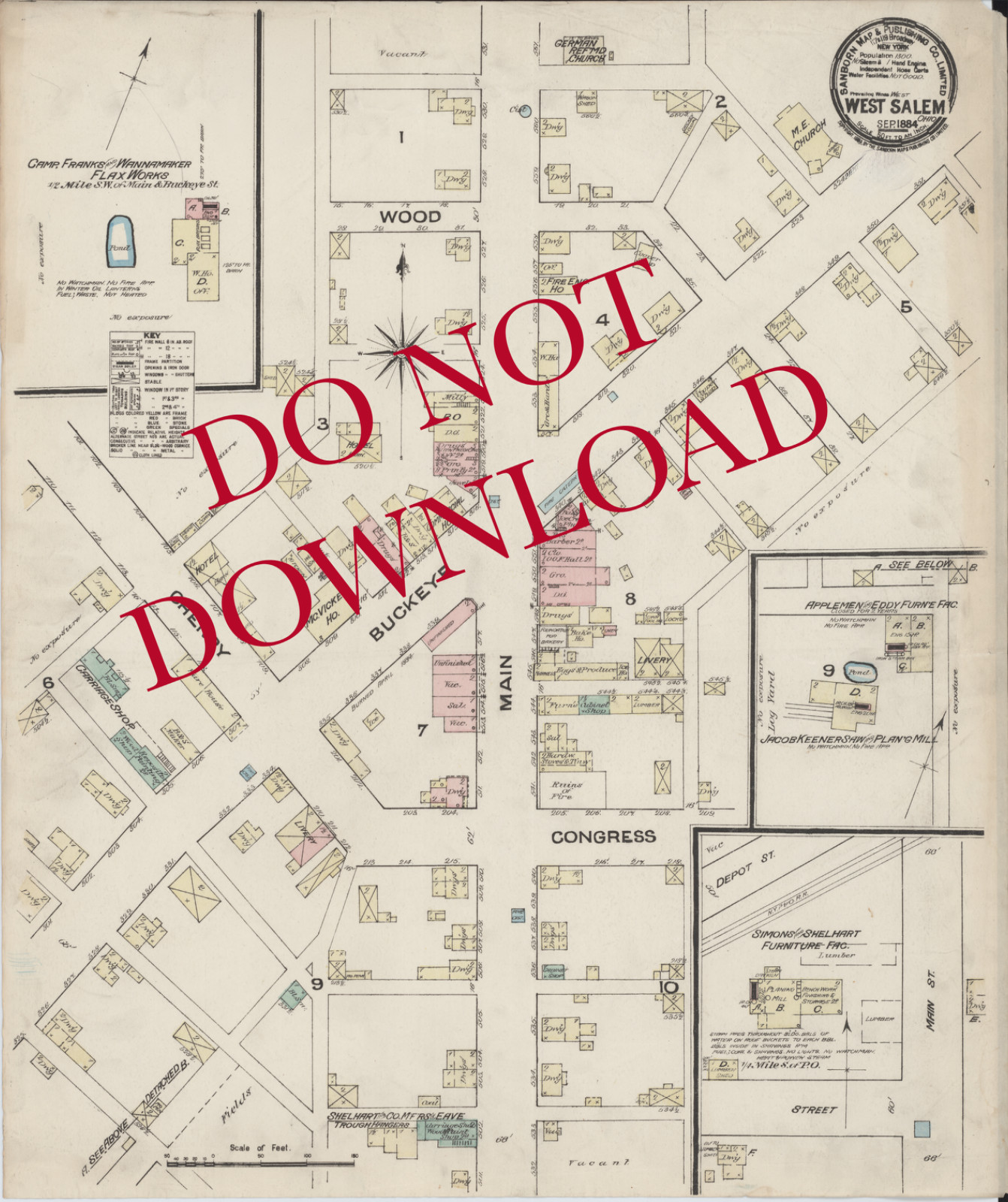 1884 Very Detailed COPY City Map South West Salem OHIO Perfect for researchers 1884 Very Detailed COPY City Map South West Salem OHIO Perfect for researchers