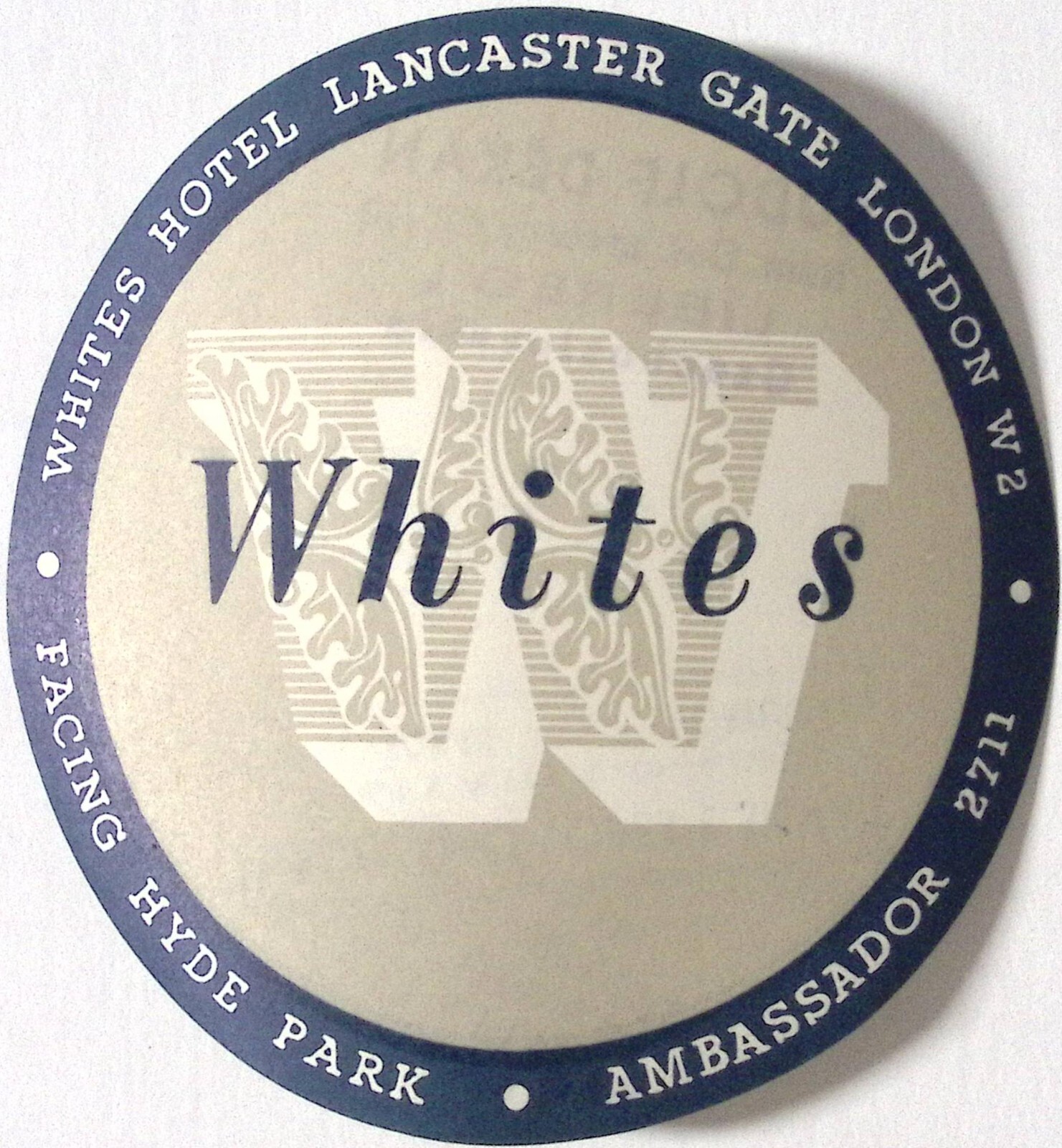 White\'s Hotel Lancaster Gate London Facing Hyde Park3.75\