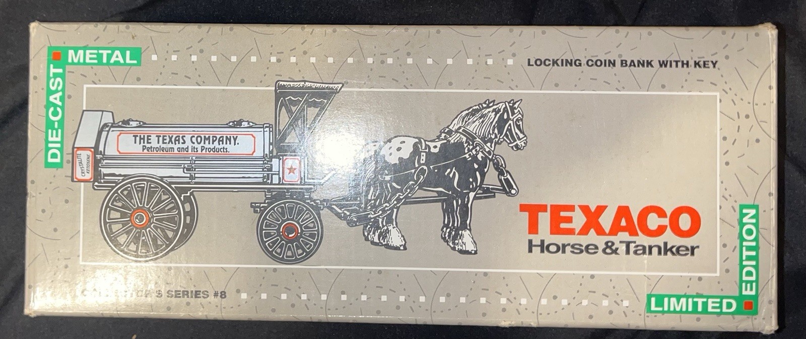 1991 Ertl Texaco Horse & Tanker Die-Cast Coin Bank Series 8 NIB New In Box