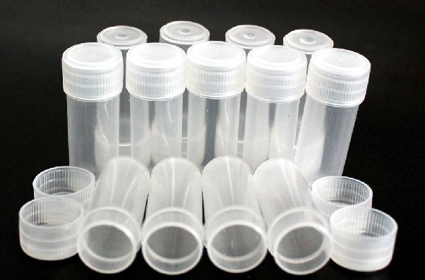100Pcs 5ml Volume Plastic Small Bottle Vial Storage Container Sample Collection