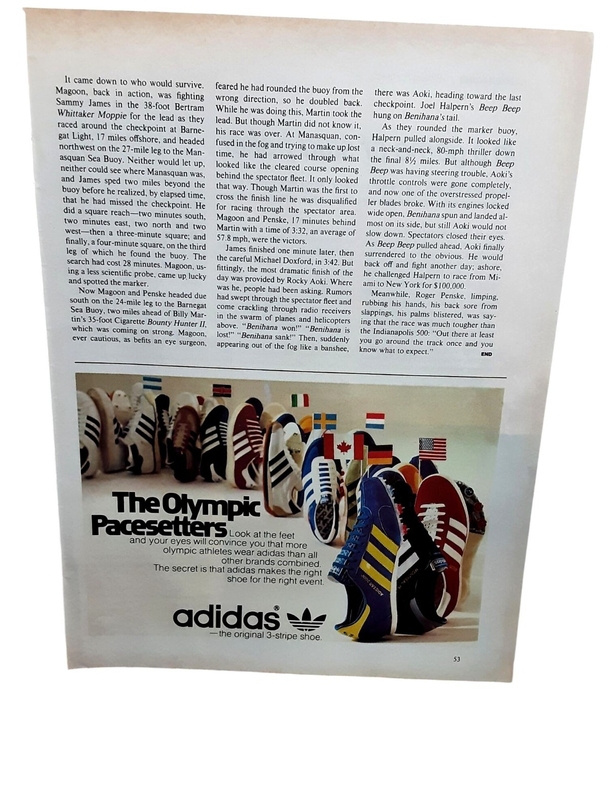 Vintage 1976 Adidas Olympic Pacesetters Print Ad Sports Advertising Vintage 1976 Adidas Olympic Pacesetters Print Ad Sports Advertising
