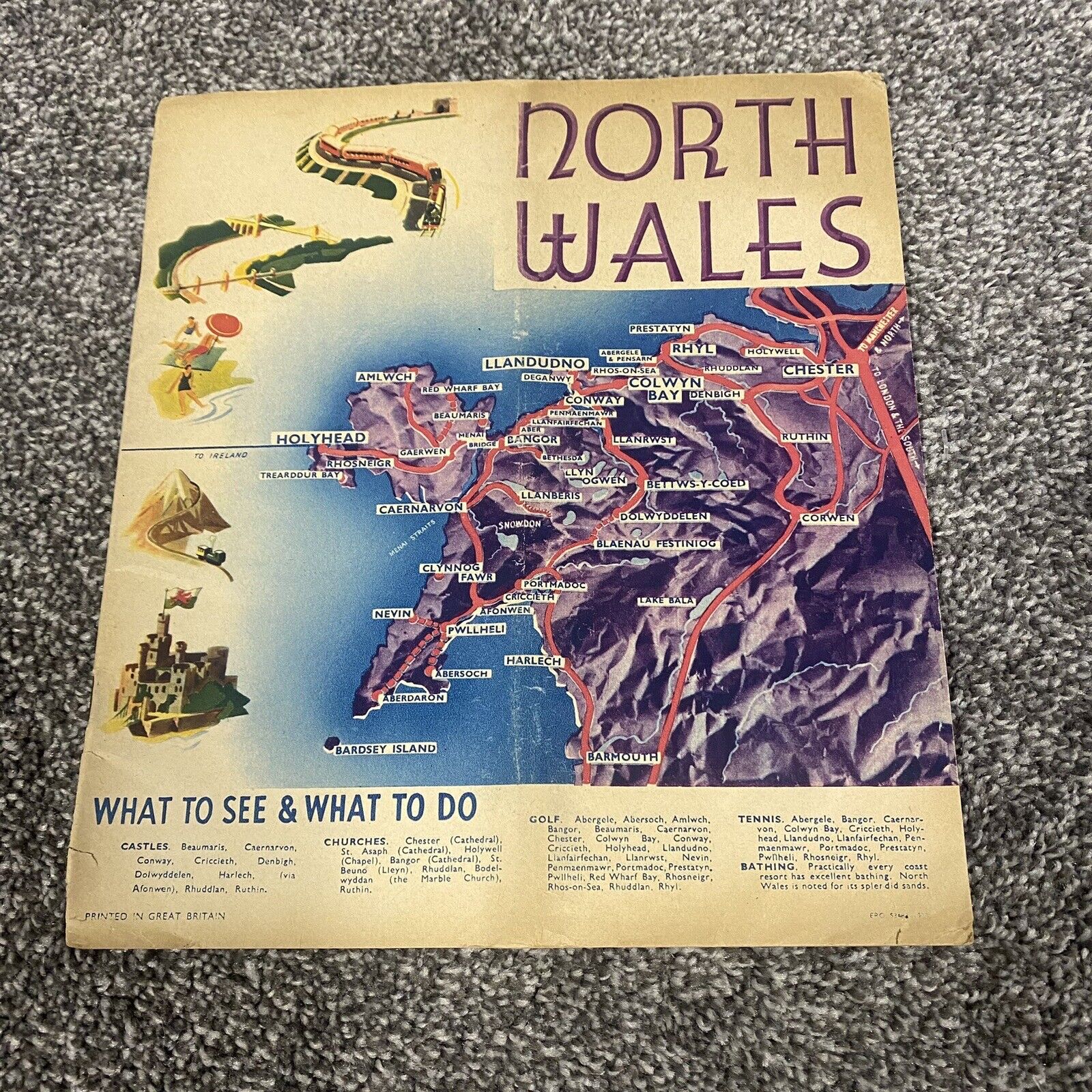 North Wales Europe Vintage 1930s Travel Railway Magazine 
