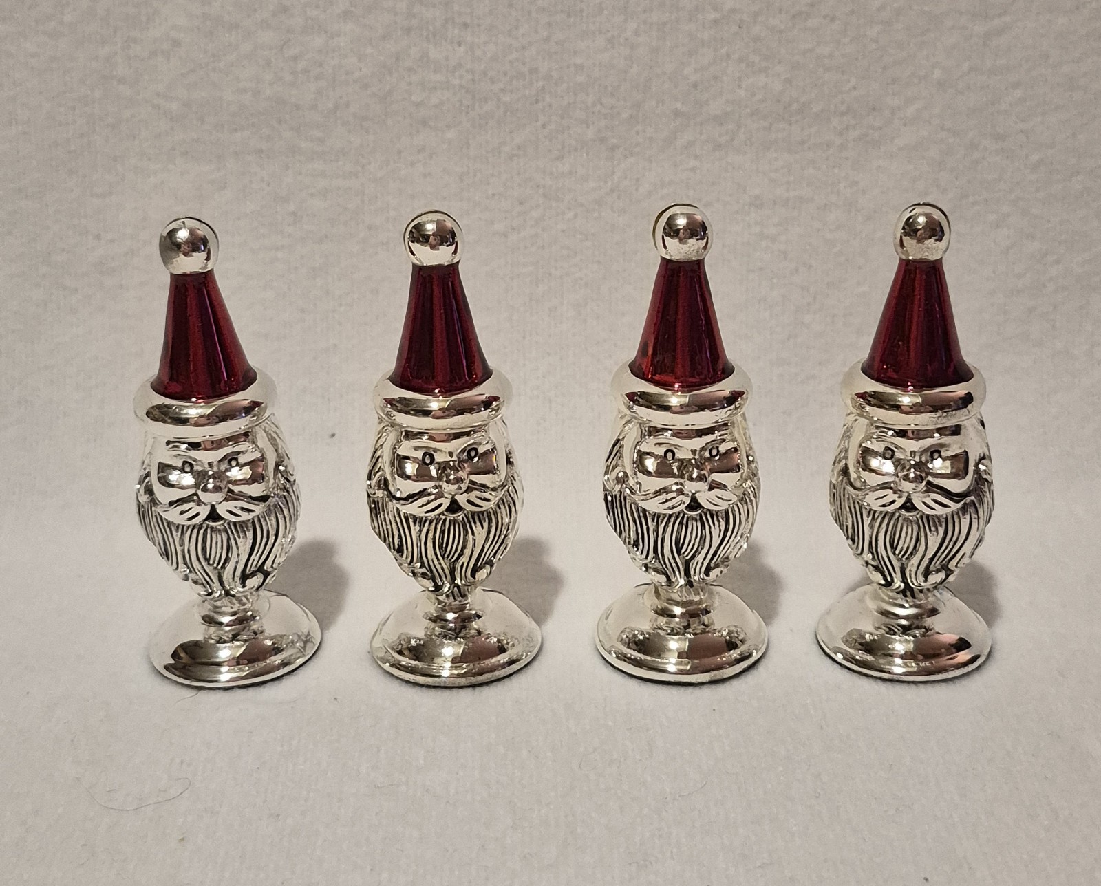 8 Towle Silverplate Santa Claus Place Card Holders From Neiman Marcus Christmas