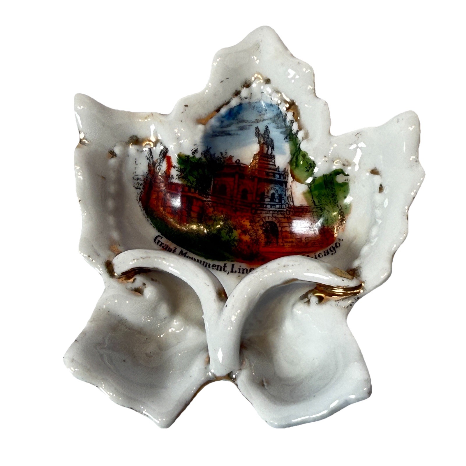 CHICAGO ILLINOIS IL Antique LINCOLN PARK Souvenir China Dish Plate Ashtray CHICAGO ILLINOIS IL Antique LINCOLN PARK Souvenir China Dish Plate Ashtray