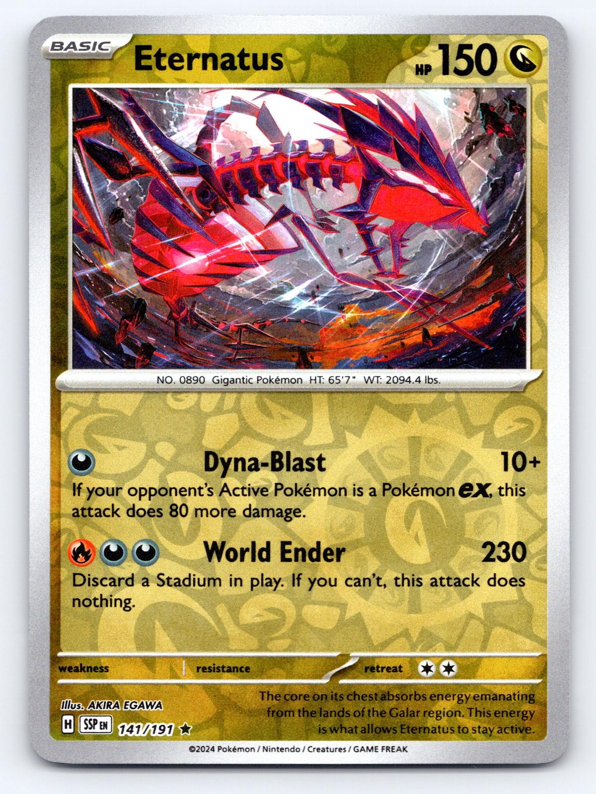 Eternatus 141/191 Rare Surging Sparks Pokemon Reverse Holo Near Mint