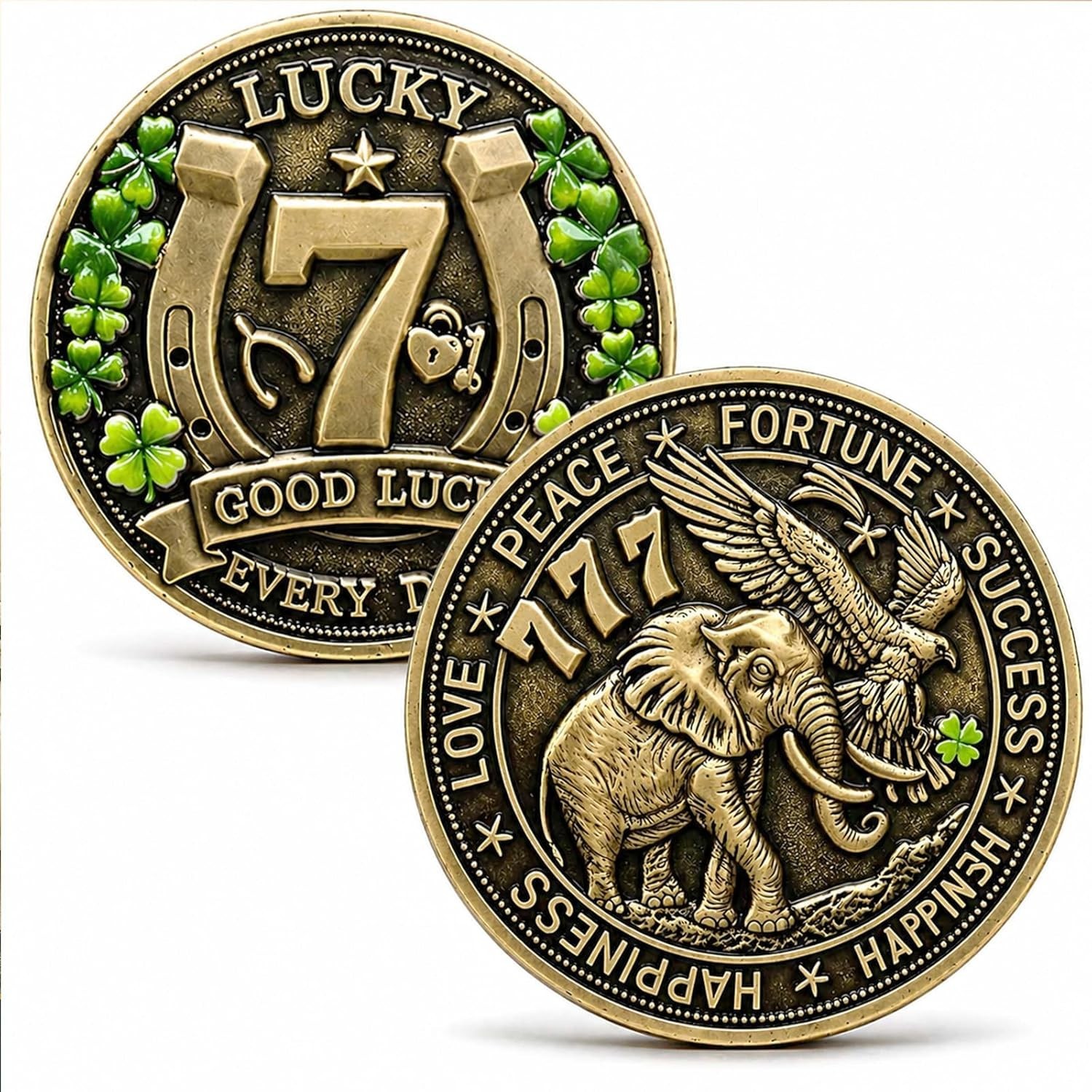 Good Luck Challenge Coin,Single Coin,1.57 Inch Good Luck Challenge Coin,Single Coin,1.57 Inch