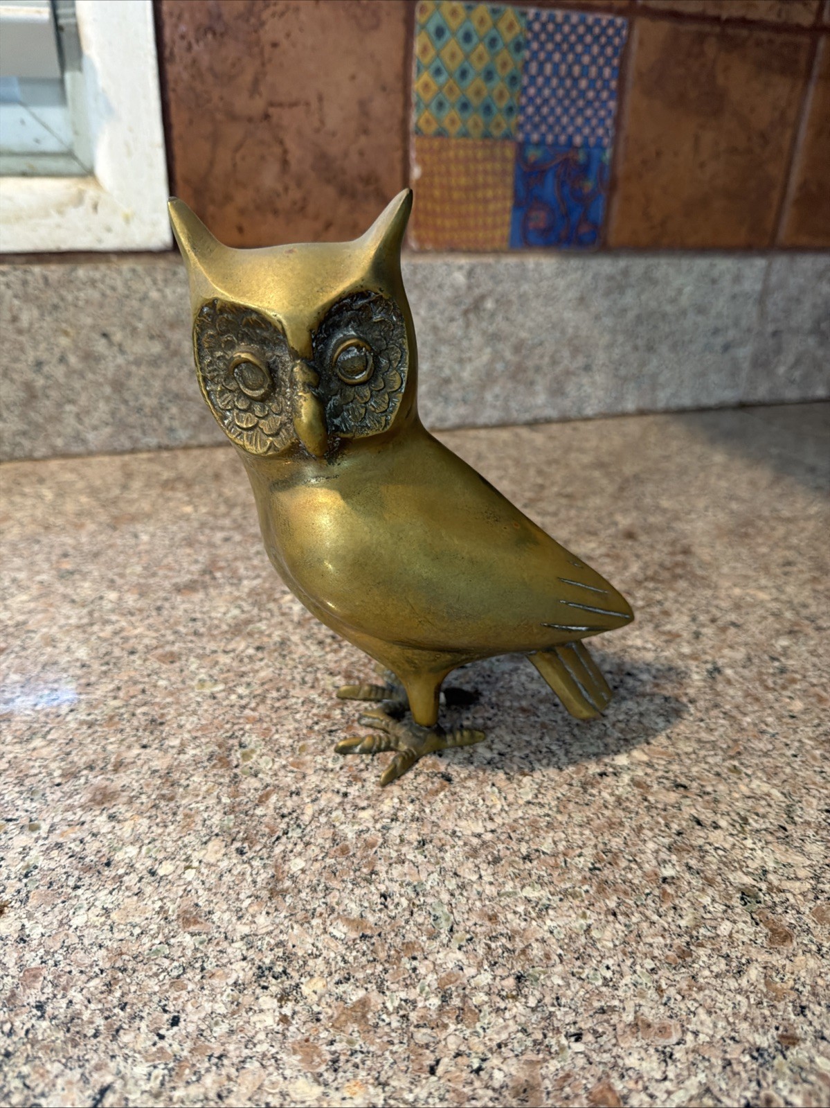 Vintage 1950s Solid Cast Brass Owl MCM Sculpture 7.5” Mid Century Modern Vintage 1950s Solid Cast Brass Owl MCM Sculpture 7.5” Mid Century Modern