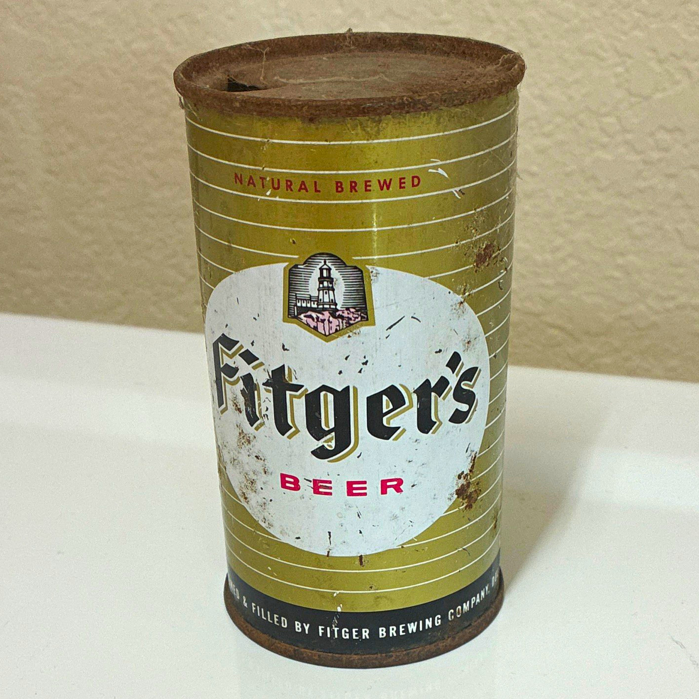 Fitger\'s Beer Flat Top Can, Fitger Brewing Company, Duluth, Minnesota Fitger\'s Beer Flat Top Can, Fitger Brewing Company, Duluth, Minnesota