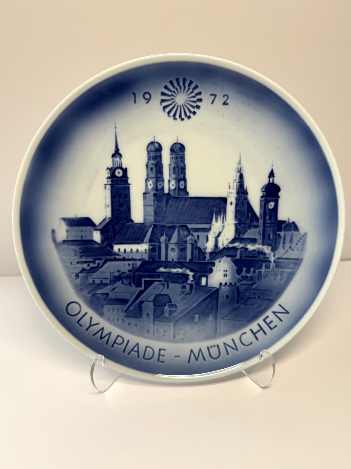 Royal Copenhagen Olympic Plate 1972 München Commemorative Porcelain Tragic Games Royal Copenhagen Olympic Plate 1972 München Commemorative Porcelain Tragic Games