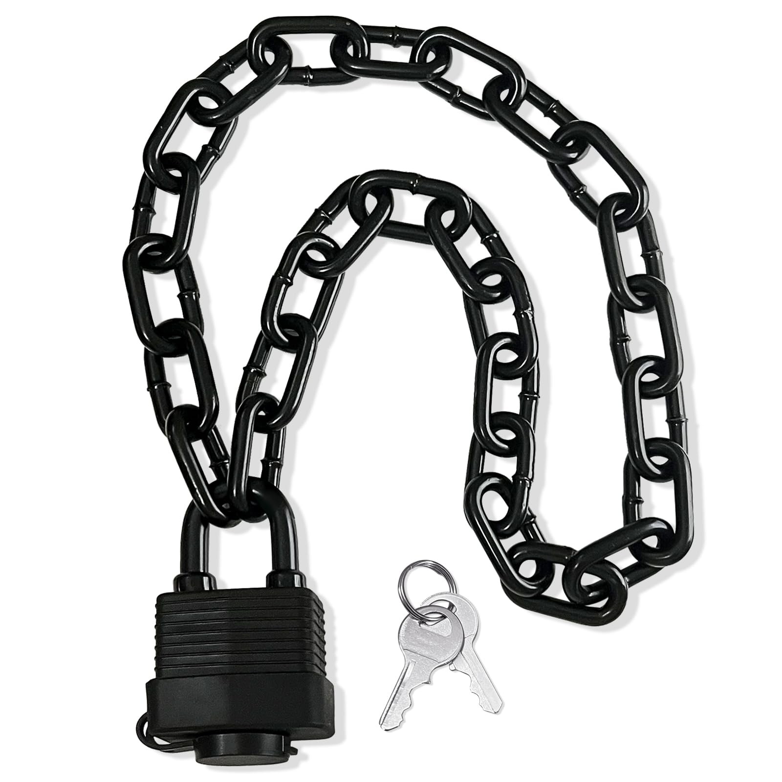 Heavy Duty Weather-Resistant Padlock with Chain, Anti-Theft Advanced Hardened... Heavy Duty Weather-Resistant Padlock with Chain, Anti-Theft Advanced Hardened...