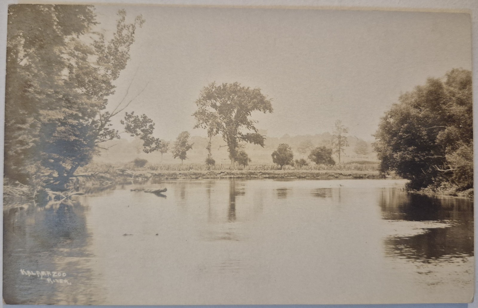 Vintage Postcard RPPC Kalamazoo River Michigan  AA114