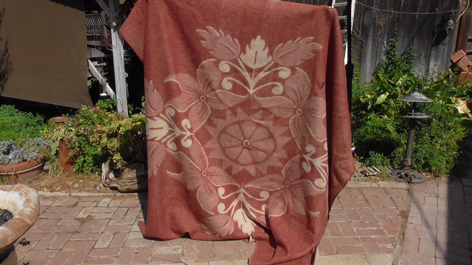 Vtg BEAUTIFUL ORR HEALTH All Wool Blanket Holland Tulip Reversible USA 80x88 Vtg BEAUTIFUL ORR HEALTH All Wool Blanket Holland Tulip Reversible USA 80x88